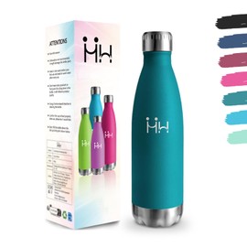 Water Bottle, 750 ml, BPA-Free, Stainless Steel, 304 Stainless Steel, Water Bottle, Double-Walled Vacuum Insulated, Insulated Bottle for Camping, Office, Gym, Climbing Mountains - Moss Green Metal