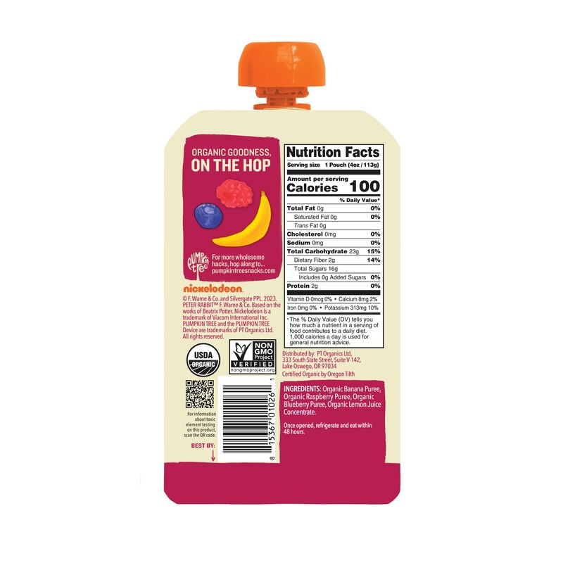 Peter Rabbit Organics Fruit Flavors Variety Pack - Squeezable Snack