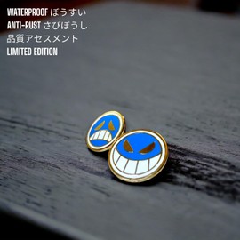 ACE PINS ONE PIECE INSPIRED ACE ENAMEL PIN ACE TATTOO THREE BROTHER PINS ACE PIN ENAMEL (HAT)