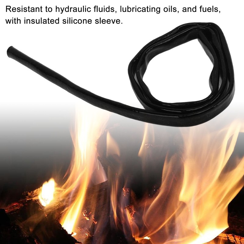 3.3ft Fuel Line Heat Shield Silicone Fiberglass Fire Proof Oil