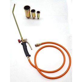 VOY Propane Torch 3 Nozzle Set Weed Burner with 5-Foot Hose and 7-Inch Handle