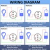 ETOPARS Stainless Steel 19 mm Momentary Rocker Switch 12 V