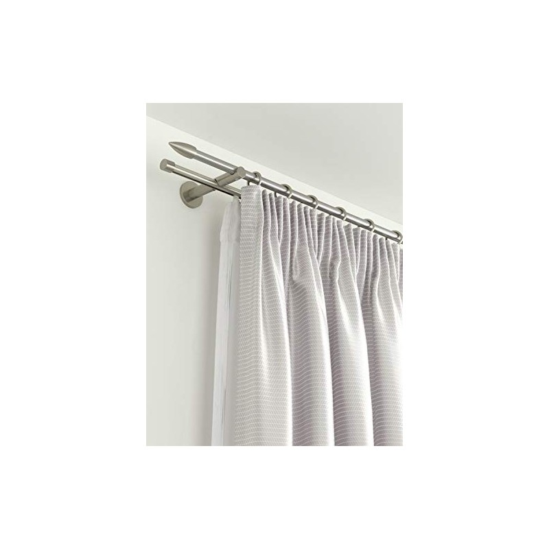 Gardinia End Pin Aluminium Stainless Steel Look Diameter 16 mm