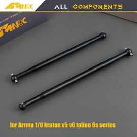 NMNRC 45# Steel Bold Version Center Drive Shaft for Arrma 1/8 Kraton V5 V6 Talion 6S BLX Dogbone Driveshaft Upgrades Part Black