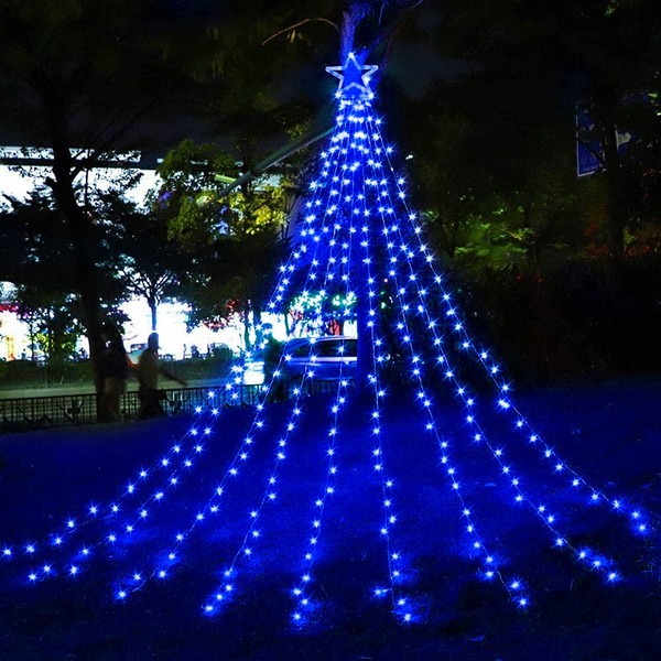 Christmas Decorations Outdoor Lights,11.5 ft 317 LED Star Christmas Tree