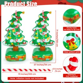 71 Inch Large Christmas Inflatable Limbo Party Games for Adults, Christmas Inflatable Party Decorations, Carnival Game for Indoor Outdoor Xmas Holiday Family Party Supplies