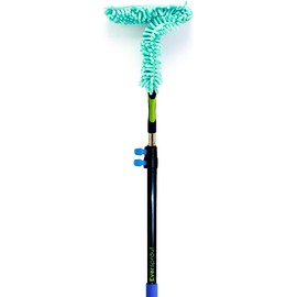 EVERSPROUT Flexible Microfiber Ceiling & Fan Duster | Bendable to Clean Any Fan Blade | Removable & Washable Brush Head | 25" Ceiling Duster + 3' Pole
