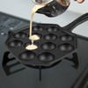 DOERDO Takoyaki Maker 12 Holes Takoyaki Pan Cast Iron Octopus