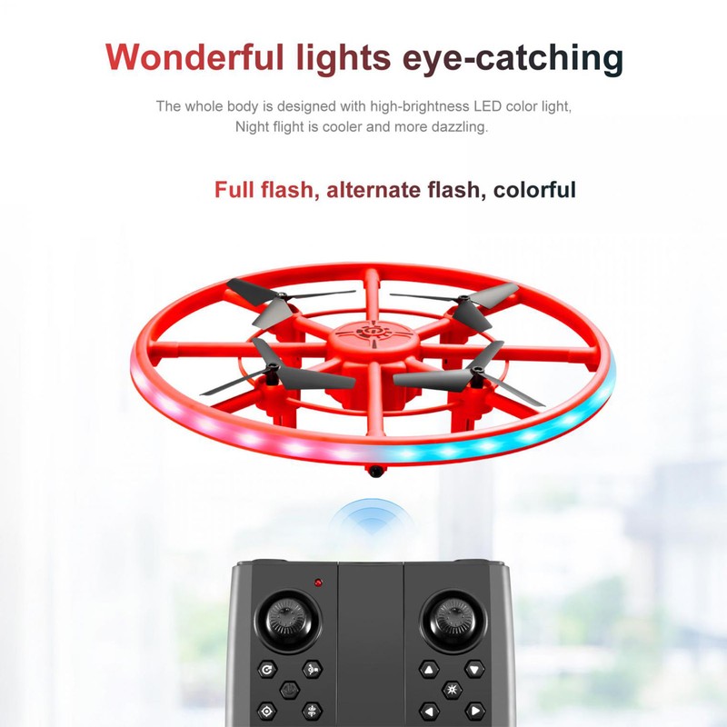 Flying Toys Drone with LED Light Remote Control Hand Drone