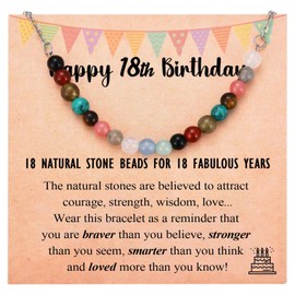EYQV 18th Birthday Gifts for Girls, Beaded Birthday Bracelet Sweet 18 Year Old Gifts for Girls, Special 18th Birthday Gifts for Daughter Granddaughter Sister Niece Friend