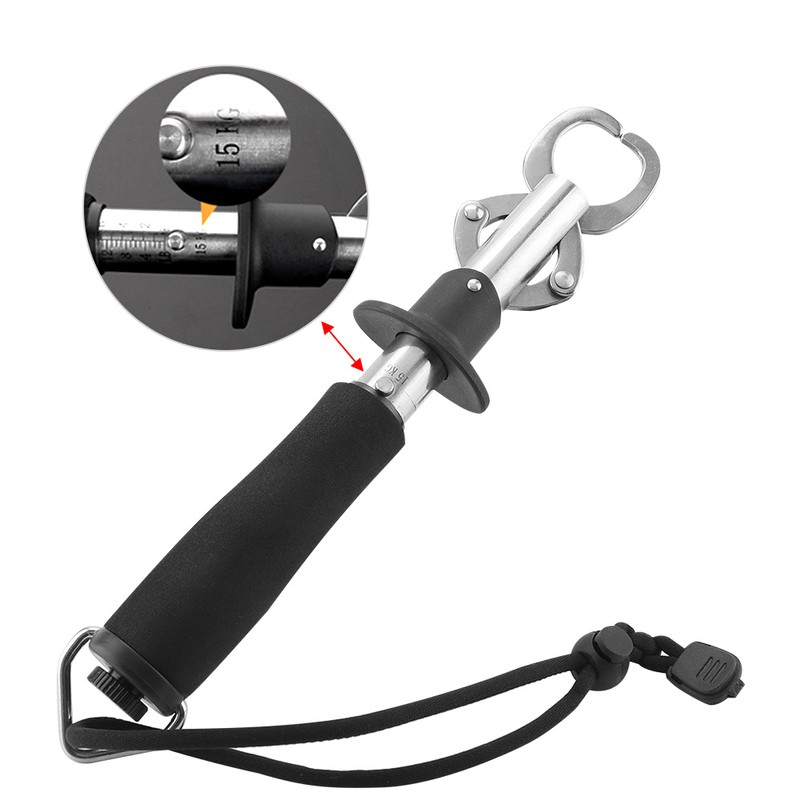Stainless Steel Fish Lip Grabber Gripper Grip Tool Fishing Gear