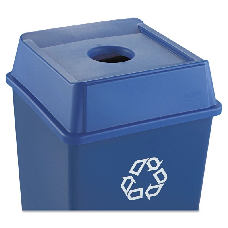 Rubbermaid Commercial 2791BLU Untouchable Bottle and Can Recycling Lid -
