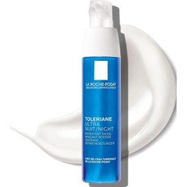 La Roche-Posay Toleriane Dermallergo Crema de noche para rostro, hidratante calmante intenso con vitamina E, probado para alergias, para pieles sensibles, anteriormente Toleriane Ultra Night