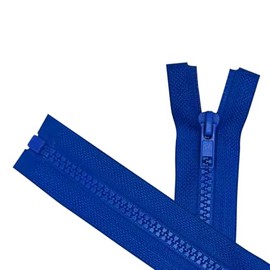 ANPURZII 2 piezas #5 cremalleras separadoras para chaquetas de 39 pulgadas azul océano para coser abrigos, cremalleras de plástico moldeado a granel (azul océano 39" 2 piezas)