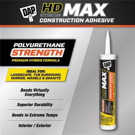 DAP HD Max Construction Adhesive, White, 9 oz (7079827511)