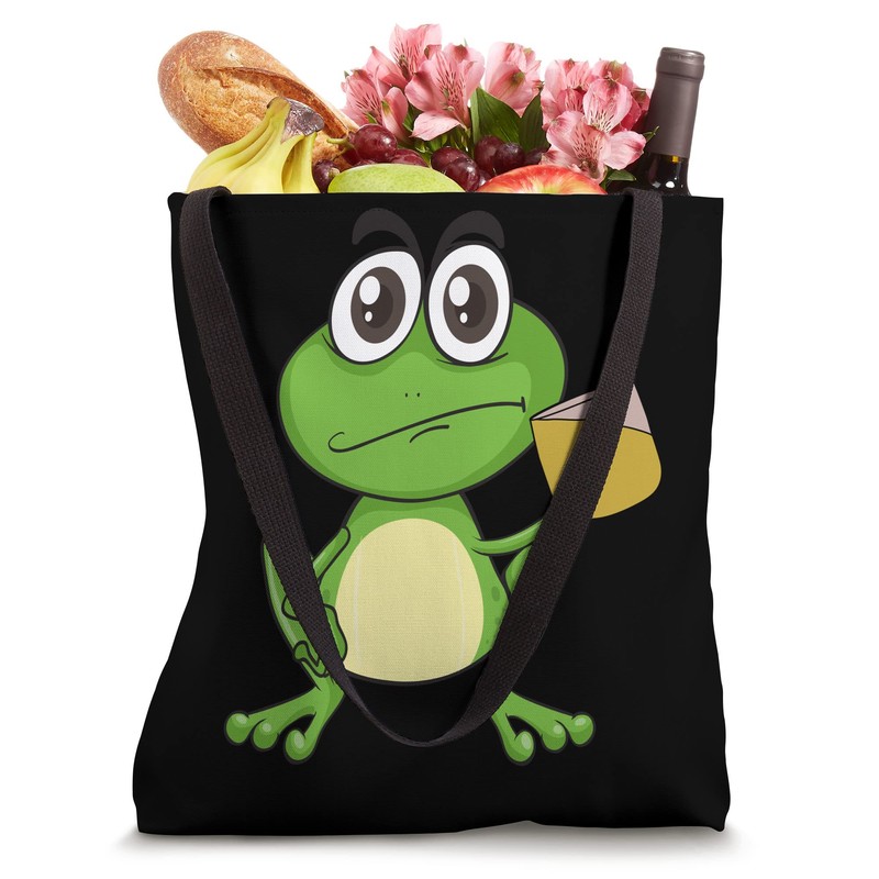 Cute Frog Drinking Tea kermit the frog Tea Tote Bag