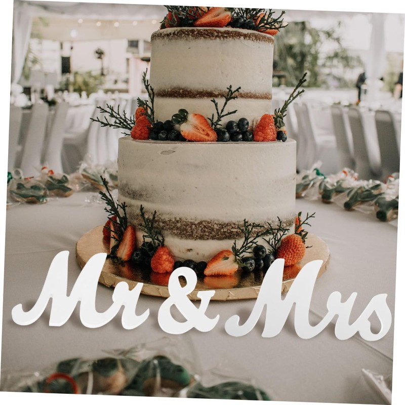 Ciieeo 1 Set Wedding Wooden Mr & Mrs Signs Wedding