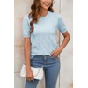 Arach&Cloz Womens Spring Summer Tops 2025 Fashion Short Sleeve Sweaters