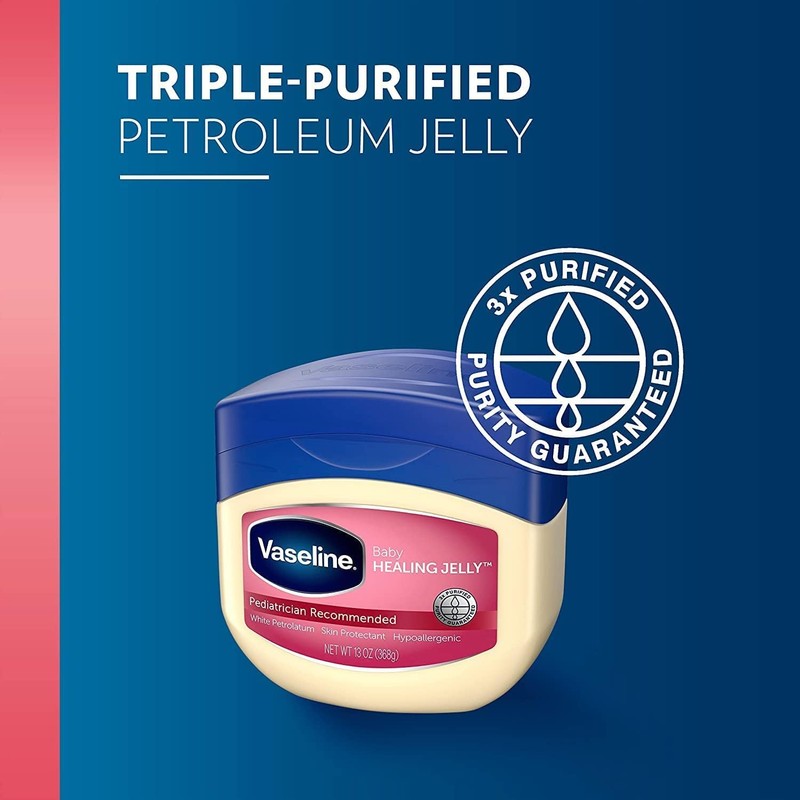 Vaseline 100% Pure Petroleum Jelly, Baby 13 Ounce (Pack of