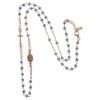 Amen Rosary Necklace Gold-Plated Silver 925 Blue Beads