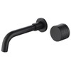 TRUSTMI Brass Bathroom Faucet Brick-Pattern Single Handle Wall Mount Vessel