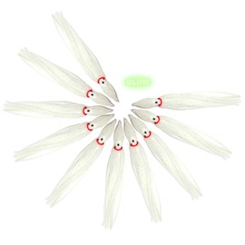 50pcs Glow Squid Skirt 4-3/4 inch Hoochie Octopus Squid 12cm Fishing Trolling Soft Lure PVC plastics Replacement lures Easy to use Fish WOW!®
