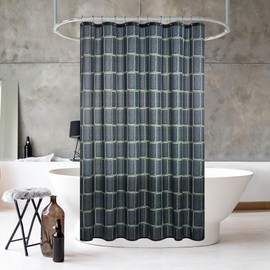 Deconovo Shower Curtain, Bath Curtain, Waterproof, Lightweight, Quick Drying, Blindfold, Image, Easy Installation, Links Included, Unit Bath Width 59.1 x Length 70.9 inches (150 cm) x Length 70.9