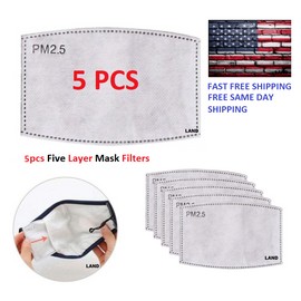 Air Filter (5pcs) PM2.5 Filter 5 Layer Face Mask Filter Super Fresh Air Filter Adult