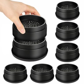 MixDora Bed Risers 1 Inch Round Stackable Furniture Risers Anti-Slip Chair Raisers for Sofas Couches Table Set of 8 Pack Black (1 Inch 8 Pack)