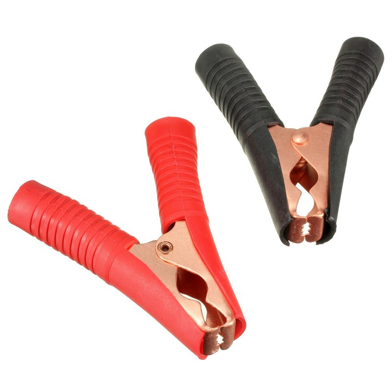 Insulated Alligator Clips Durable Heavy Duty Black & Red Boot