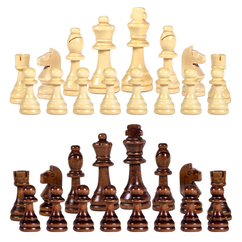 AMEROUS Wooden Chess Pieces Only, Tournament Staunton Wood Chessmen with