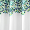 Lush Decor, Blue and Green Clara Shower Curtain-Fabric Colorful Boho