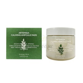 Missha Mugwort Soothing Ampoule Pads 50 Sheets / 미샤 개똥쑥 진정 앰플 패드 50매