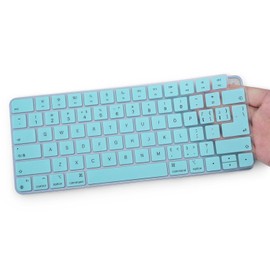 Keyboard Cover Skin for 2024-2021 Apple iMac 24 inch M4 M3 M1 Magic Keyboard A2450 / A2449 with Touch ID, Mac mini Accessories Skin, Mint