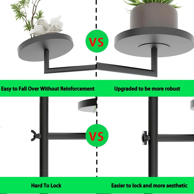 KAAPSAM Rotating Wall Plant Shelves Plant Shelf for Window 3-Tier