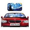 EUGU Car Windshield Sunshade,Van Gogh Starry Sky Heat Shield Sun
