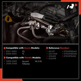 A-Premium MAP Manifold Absolute Pressure Sensor Compatible with Acura & Honda Models - CL 2001-2003, TL 2000-2003, Accord 2000-2002, Odyssey 2000 - Replace# 37830P8EA01