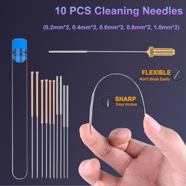 HIKUDIY 15PCS Multi Size Brass Volcano Nozzles Kit for Anycubic Kobra 2 Series, 7PCS 0.4mm 2PCS 0.2/0.6/0.8/1.0mm Extruder Hotend Nozzles for Anycubic Kobra 2/2 Neo/2 Pro/2 Plus/2 Max 3D Printer