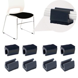 Sled Chair Leg Floor Protectors with Felt Furniture Pads,Rectangle U Shaped Chair Leg Tips Caps,Furniture Feet Protectors Slide Smoothly Protect Floors No Scratches No Noise (Diameter 12mm 8Pack)