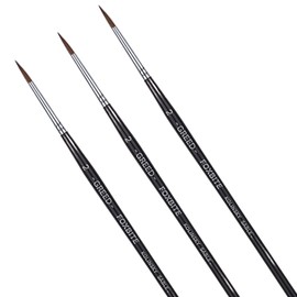 Kolinsky Sable Set Brushes for Miniature Painting Modeling Pieces Fine Detail Paint Brush Miniature Painting Kit Mini Paints Acrylic for Warhammer (Size 2)