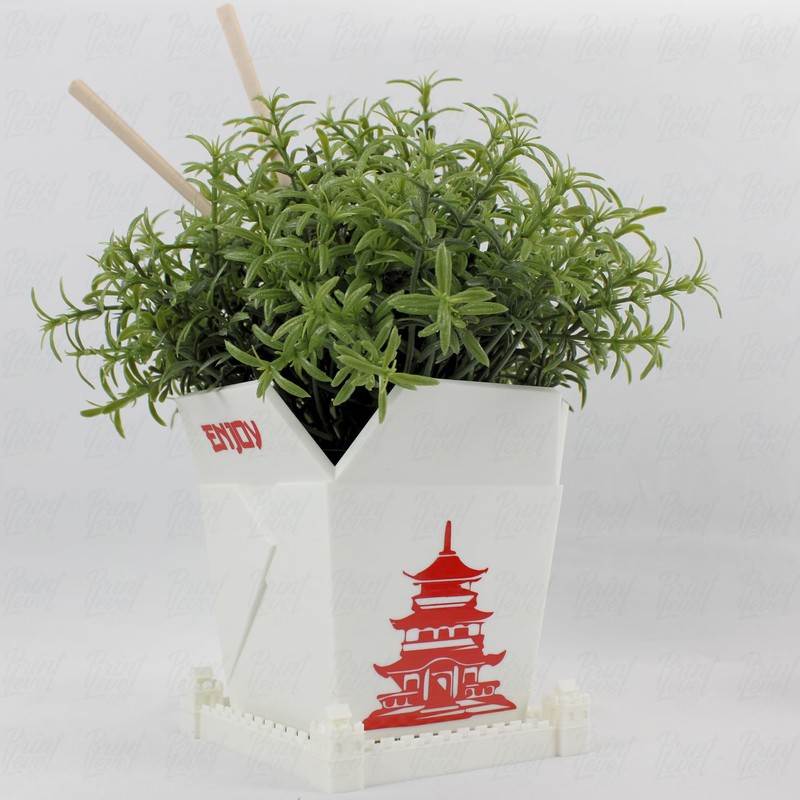 3D Printed Planter Chinese Takeout Box - Set of 3