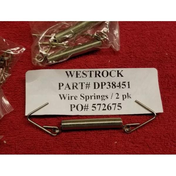 Westrock Small Coil Extension Springs w/Hooks 1'' 3/4 long Westrock