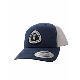 John Muir Trail Hat Sierra Nevada Mountain Range of California Passing Through Yosemite Kings Canyon and Sequoia National Parks John Muir Trail Offical Patch (Navy/White)
