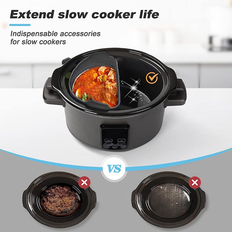 Silicone Slow Cooker Liner 6 Quart Reusable Slow Cooker Divider