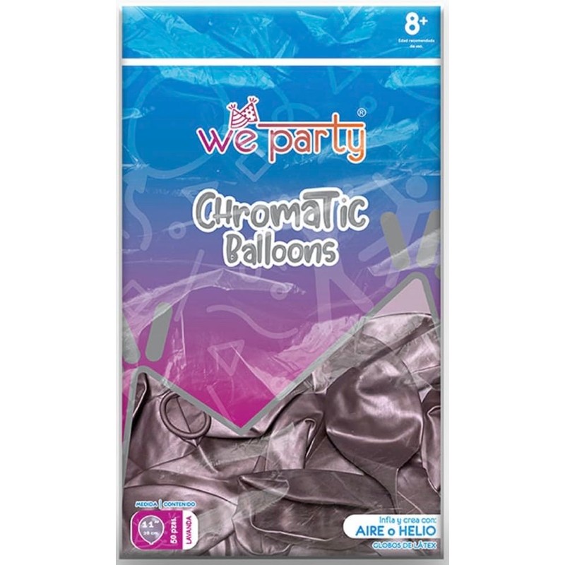 WE PARTY 5" LAVENDER CHROME BALLOONS (100CT)