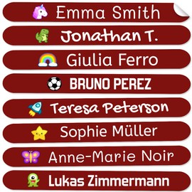 50 Customisable Mini Sticky Labels for Labelling Objects, Pens, Pencils, Dimensions: 4.2 x 0.5 cm