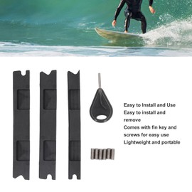 Surfboard Fin Box Converter, Professional Plastic Surfboard Fin Plug Adapter with Fin Key Screws for Future 3pcs, Surfboard Fin Adapter Lightweight Portable ImpactResistant Easy