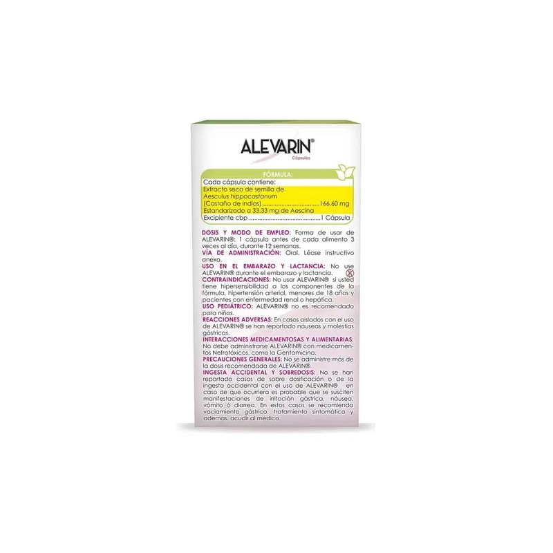 Alevarin 166 Mg C45 Caps Cmd Castaño De Indias