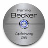 Becker Stainless Steel Doorbells with Individual Engraving - Bell Size: