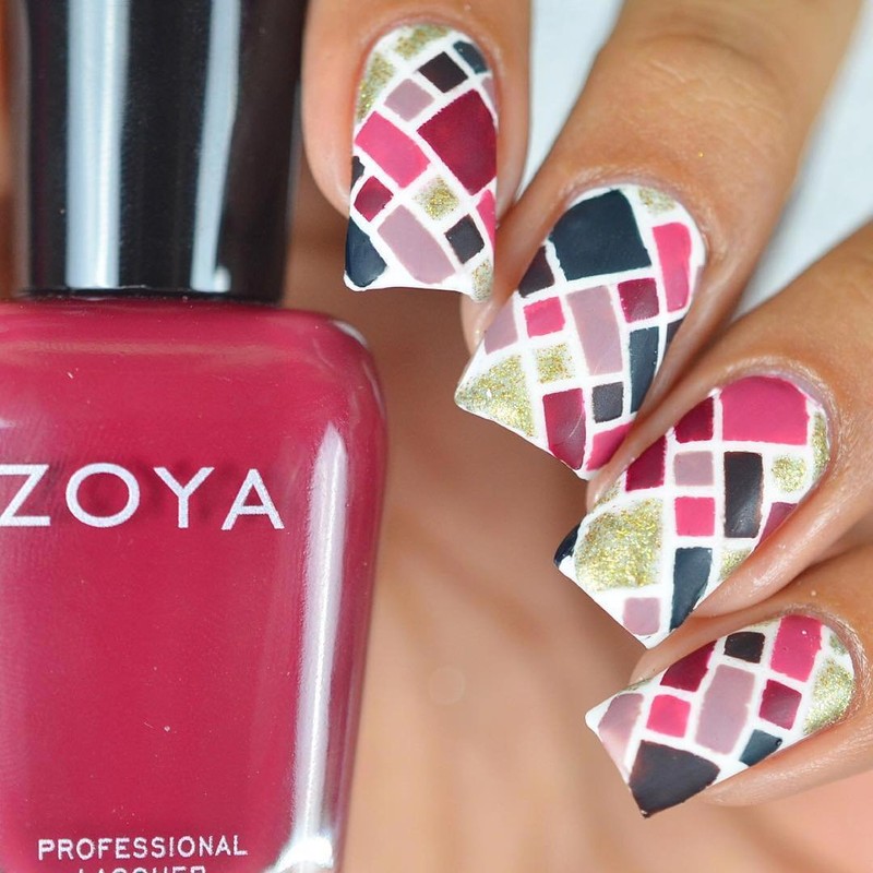 Whats Up Nails - Stained Glass Vinyl Stencils for Nail